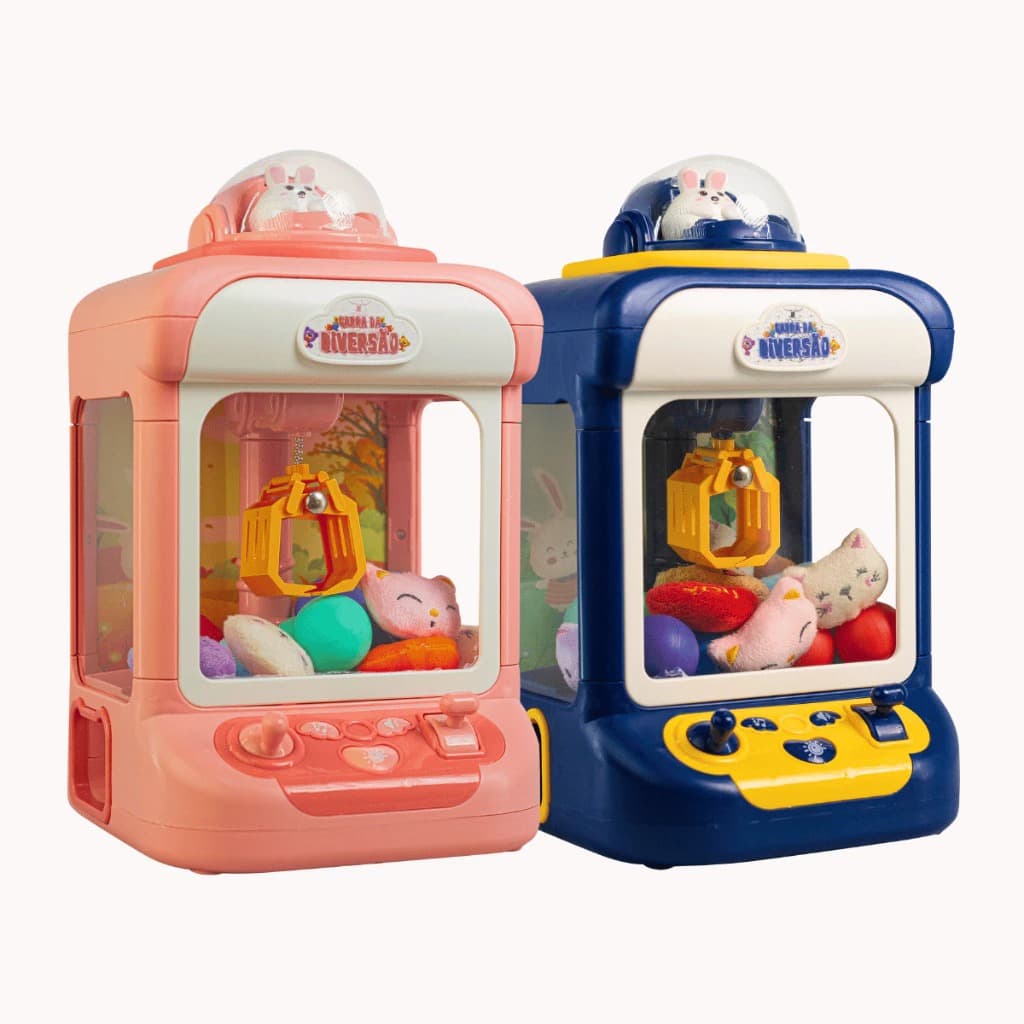 Máquina de Garra Diversão Brinquedo Infantil Com Pelúcias e Som Presente Máquina de Prêmios Zoop Toys