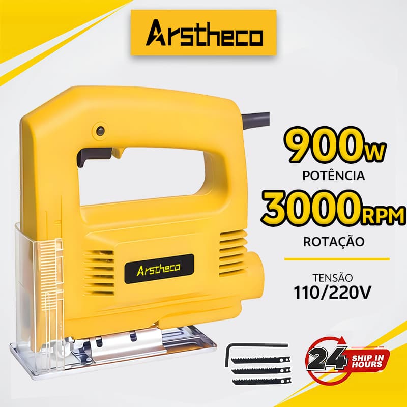 Serra Tico Tico 900w Elétrica com Cabo 110/220V Corte Preciso e Rápido para Trabalhos Domésticos e Profissionais