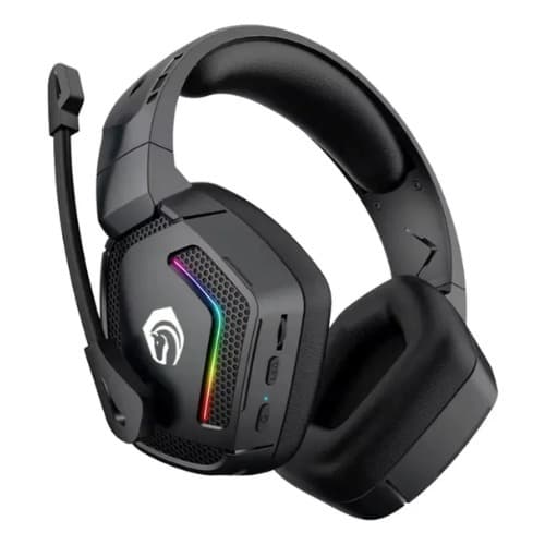 Fone De Ouvido Gamer Bluetooth Hmaston Sns12 Rgb Com Microfone Estéreo Preto