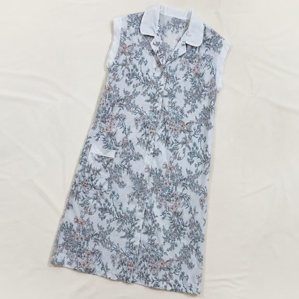 CAMISOLA PENHOAR FLORAL VINTAGE ANOS 80 CGC