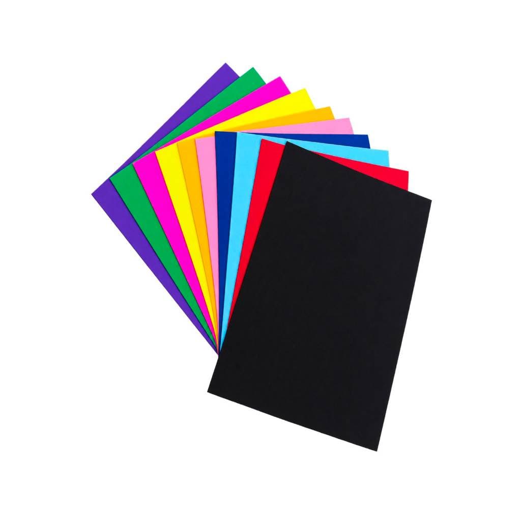 MIX Papel  Color Plus A4 180 Grama Com ****10 Cores Diferentes**** com Massa Colorida