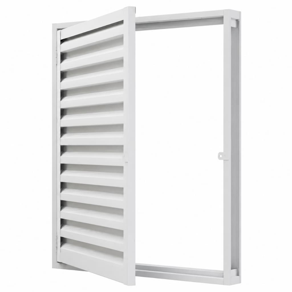 Porta Alçapão Ventilado Branco Aço Abrigo Portinhola 60x60cm ou 60x80cm