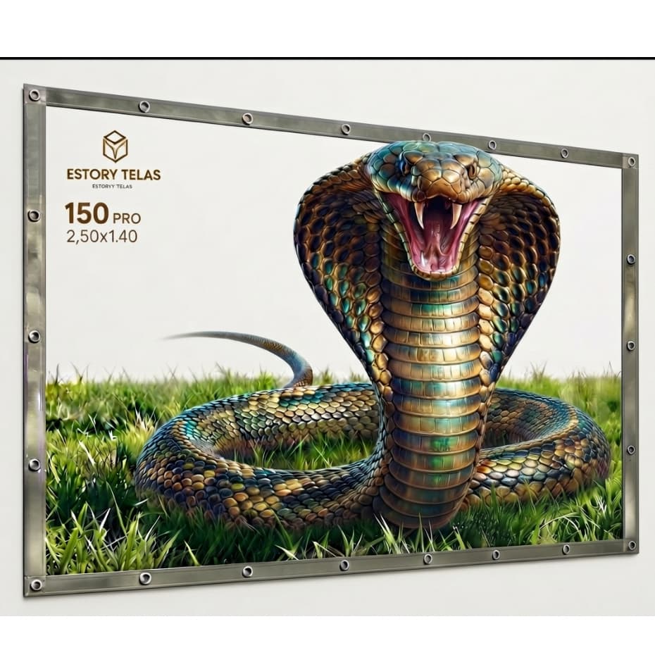 Telão Para Projetor 4K Full HD Estory Telas Pro Com Ilhós / Velcro