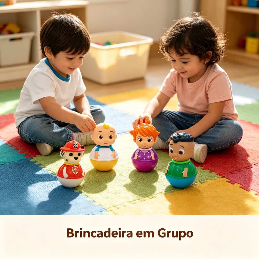 4pcsDesenho animado Tumbler Educacional Mini Tumbler Educacional Desktop Descompressão Cabeça de abanão Tumbler