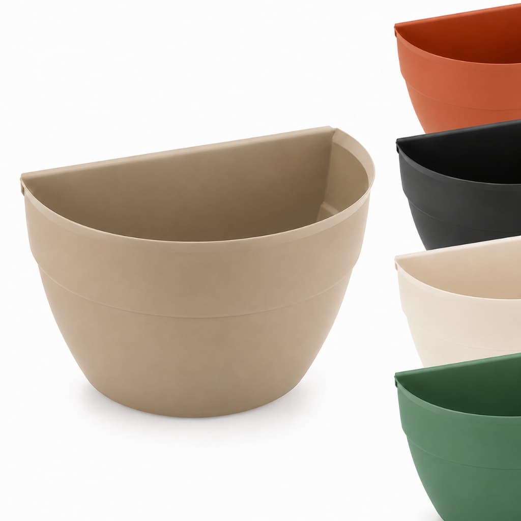 Vaso de Parede 3,4L Plástico Resistente com Design Moderno para Ambientes Internos e Externos