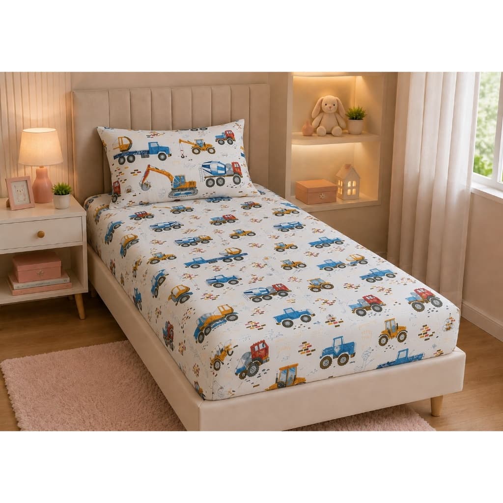 Jogo de Cama Infantil Solteiro 2 Peças Lençol com Elástico e Fronha