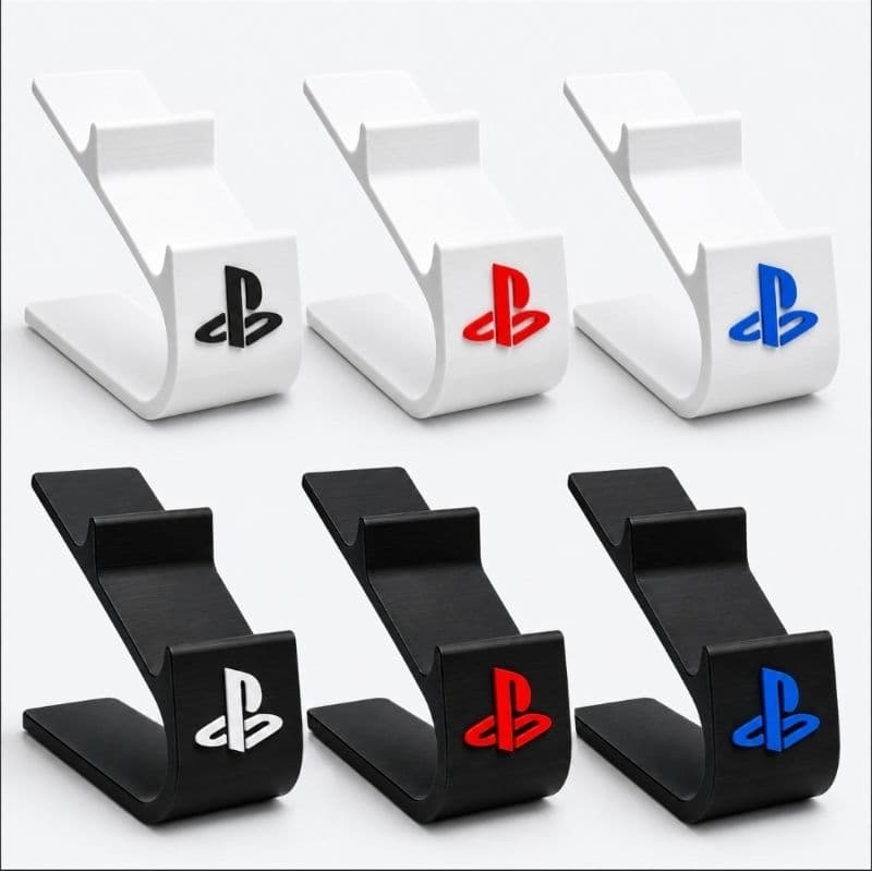 ESuporte para 2 Controles PlayStation PS4 PS5 Organizador de Mesa Gamer Duplo