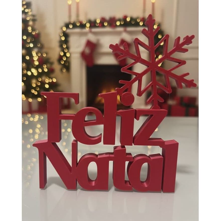Enfeite Natalino Feliz Natal Letreiro Vermelho DECORAÇÃO DE NATAL Verde Grande Envio Imediato