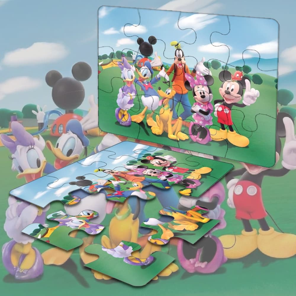 10/20/30 Lembrancinhas Festa Infantil Quebra-Cabeça 12 Peças Temático TURMA DO MICKEY