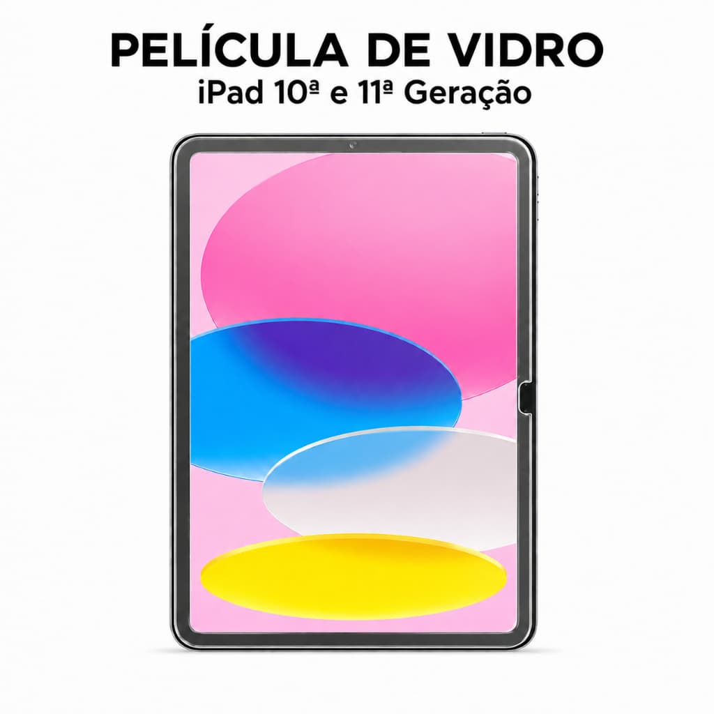 Película de Vidro Para iPad 10ª 10,9 Polegadas 2022 A2696 e iPad 11ª A16 Proteção de Tela Transparente