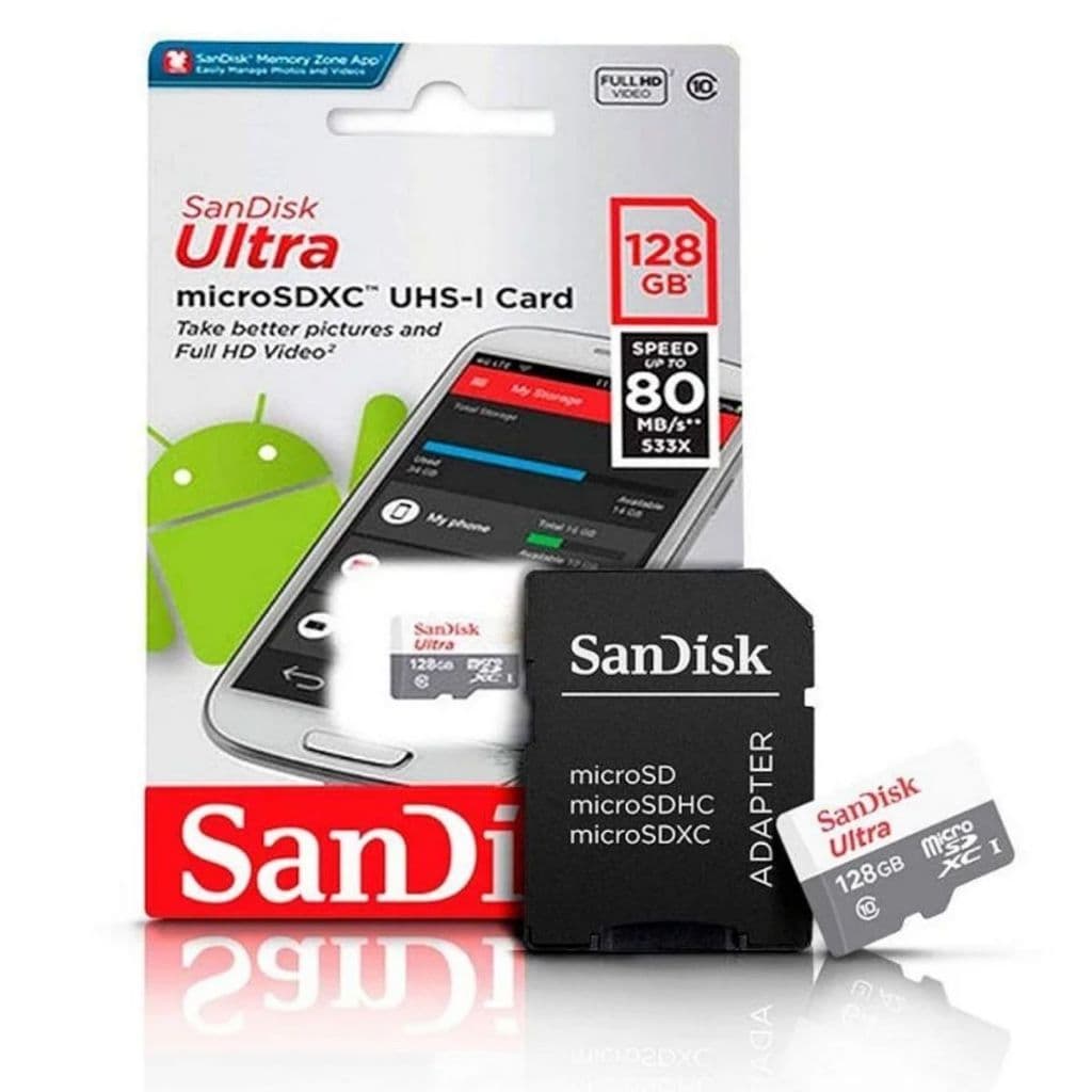 Cartão de Memória - MicroSD 64GB e 128GB Classe 10 Ultra: Câmeras de Segurança.