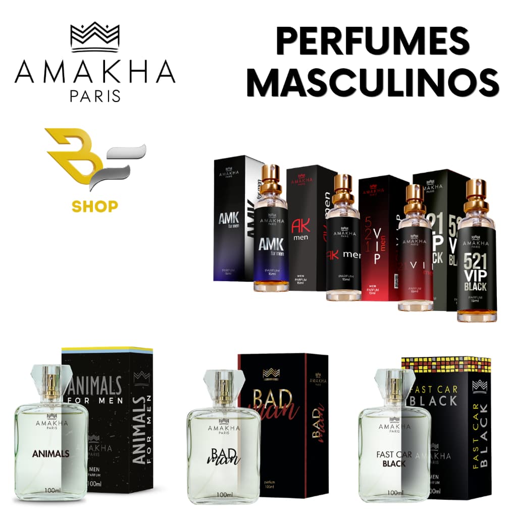 Perfumes Masculinos Amakha Paris 15ml | Fixação Intensa Escolha o seu favorito!