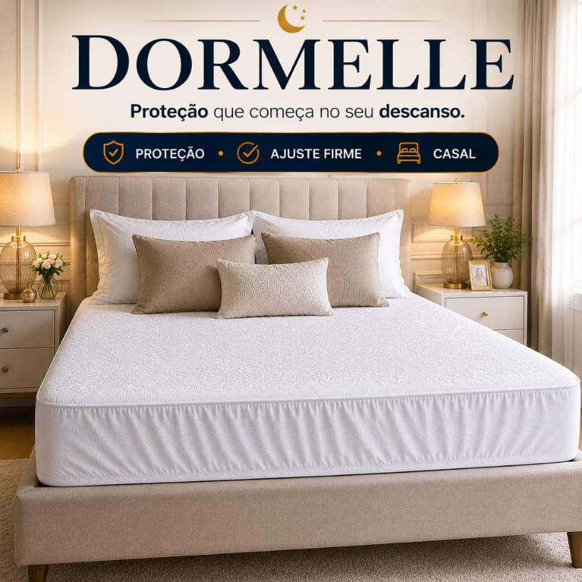 DORMELLE — Capa Protetora Impermeável para Colchão Casal