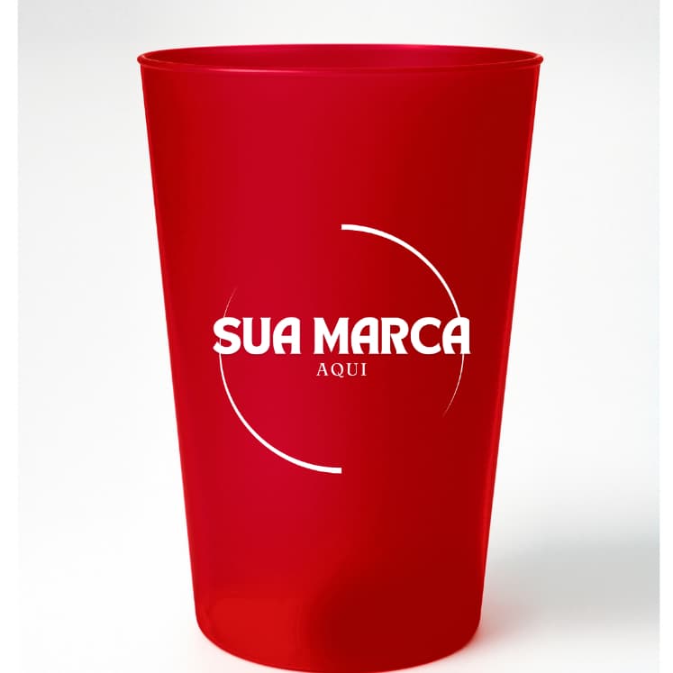 60 Copos Ecologic 400 ml Personalizado 1 cor