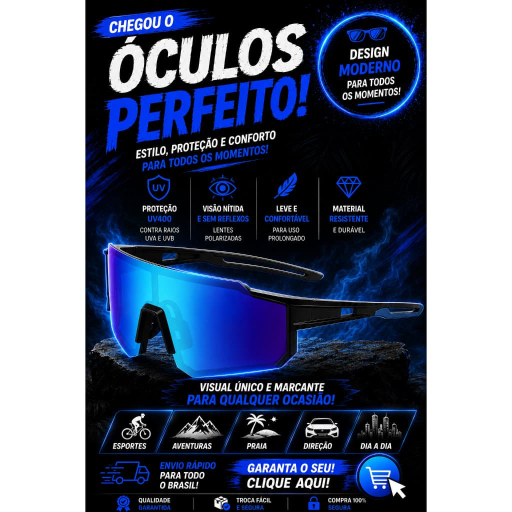 Óculos de Ciclismo SCVCN para Mulheres e Homens, Óculos de Bicicleta e Motocicleta, Óculos para Esportes ao Ar Livre, Pe