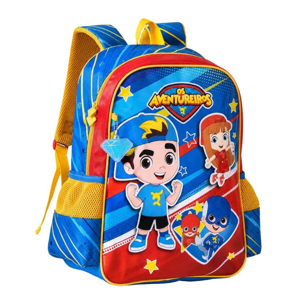 Mochila Escolar Infantil Costas Os Aventureiros Luccas Neto 40cm