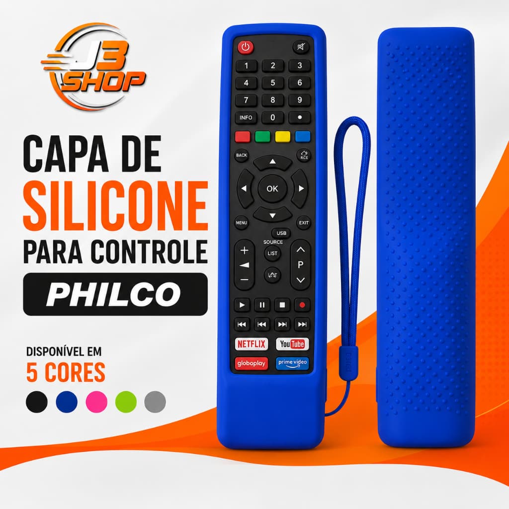 Capa de Silicone para Controle Remoto Philco 4k Smart
