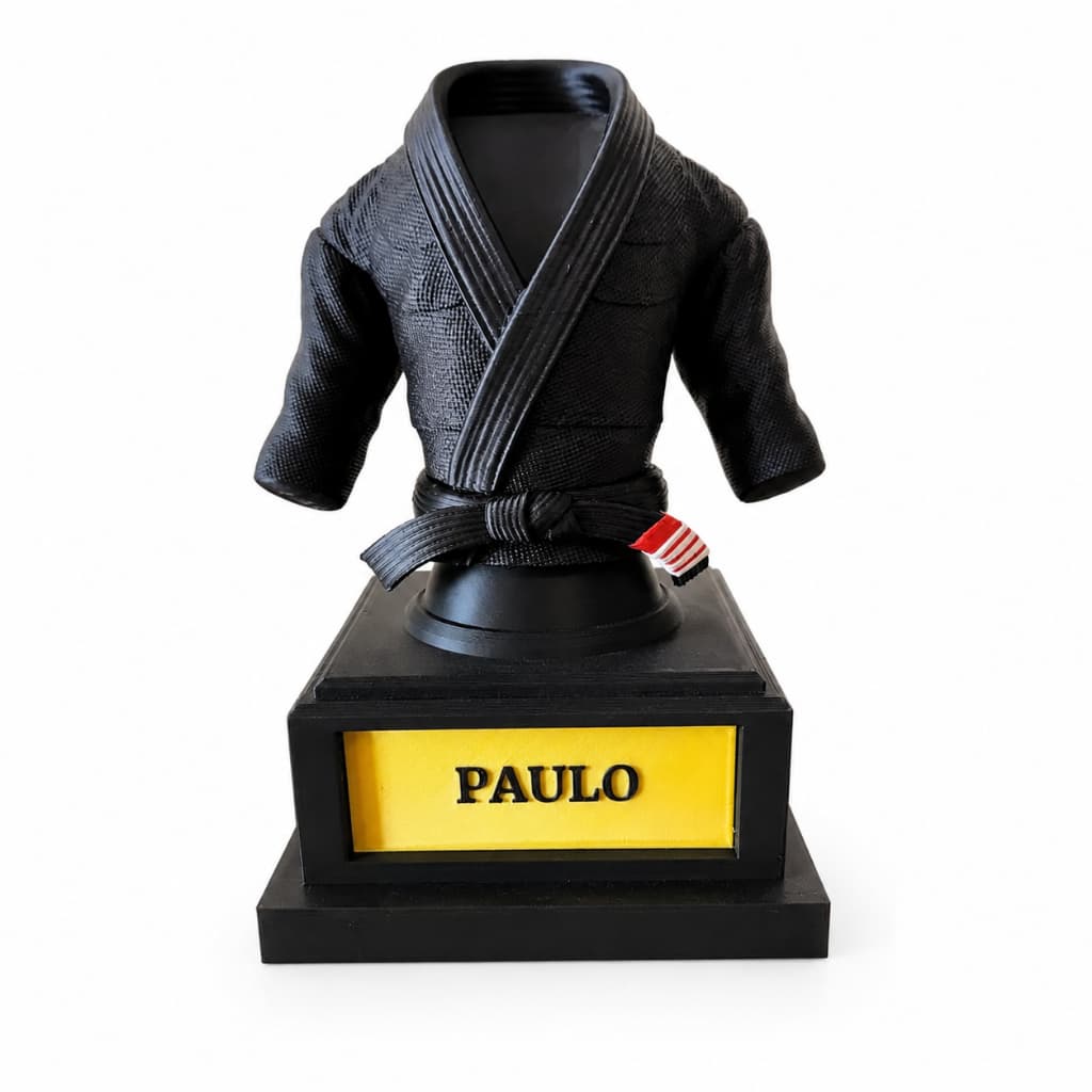 Kimono Personalizado - Miniatura de Kimono Personalizado – Enfeite de Mesa 3D para Jiu-Jitsu, Judô e Artes Marciais