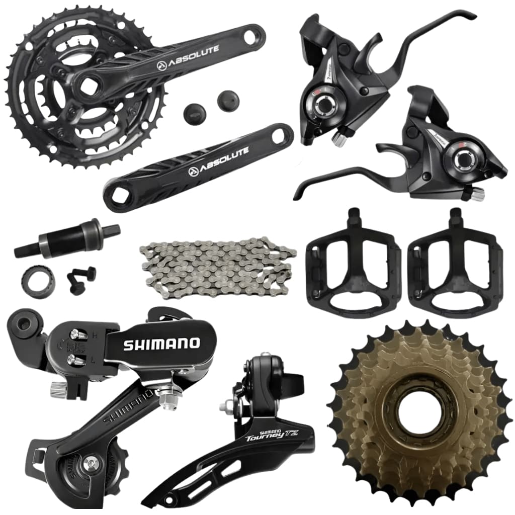 Kit Transmissão Cambio Shimano 21v 3x7 Para Mtb Aro 26 E 29