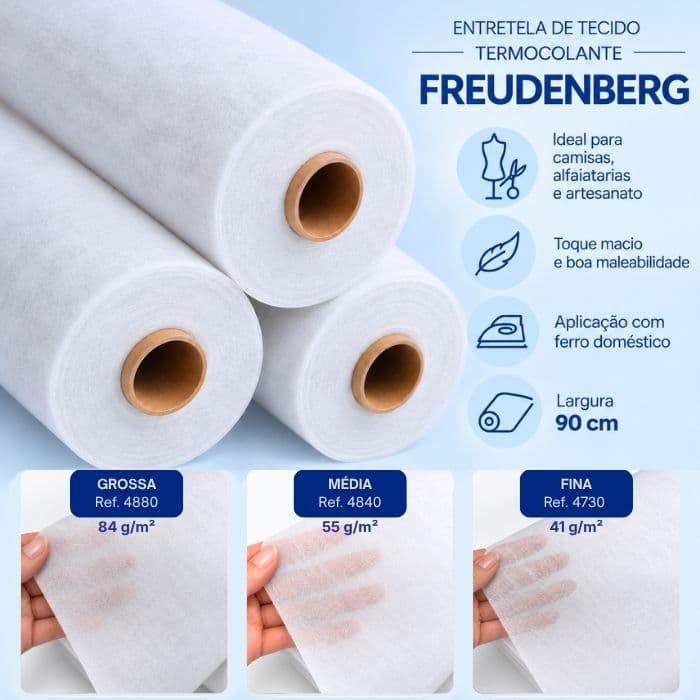 Entretela Não Tecida Colante Freudenberg 4730-4830-4880