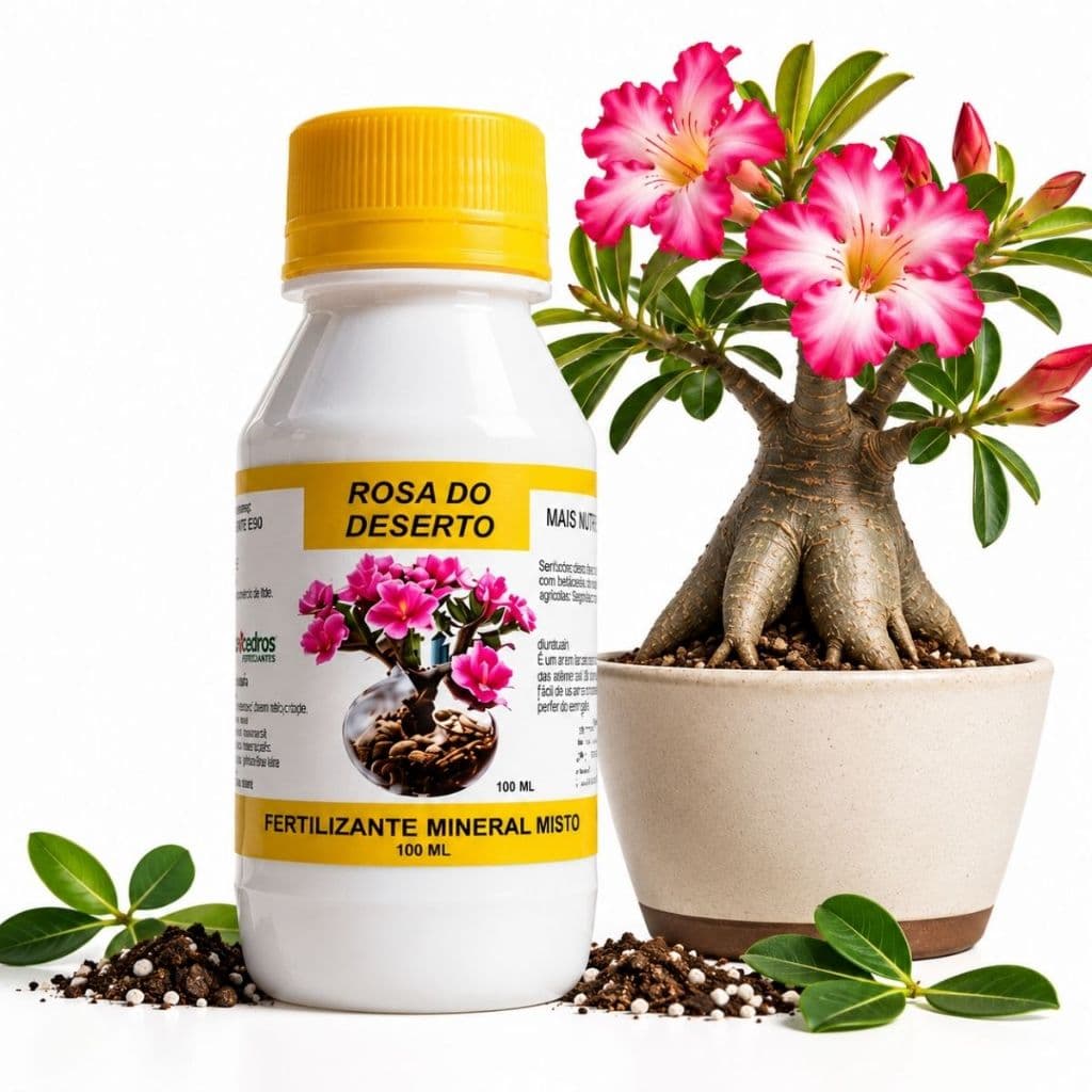 Adubo Rosa Do Deserto Cedros Fertilizante Npk 4 14 8 Líquido 100ml Floração
