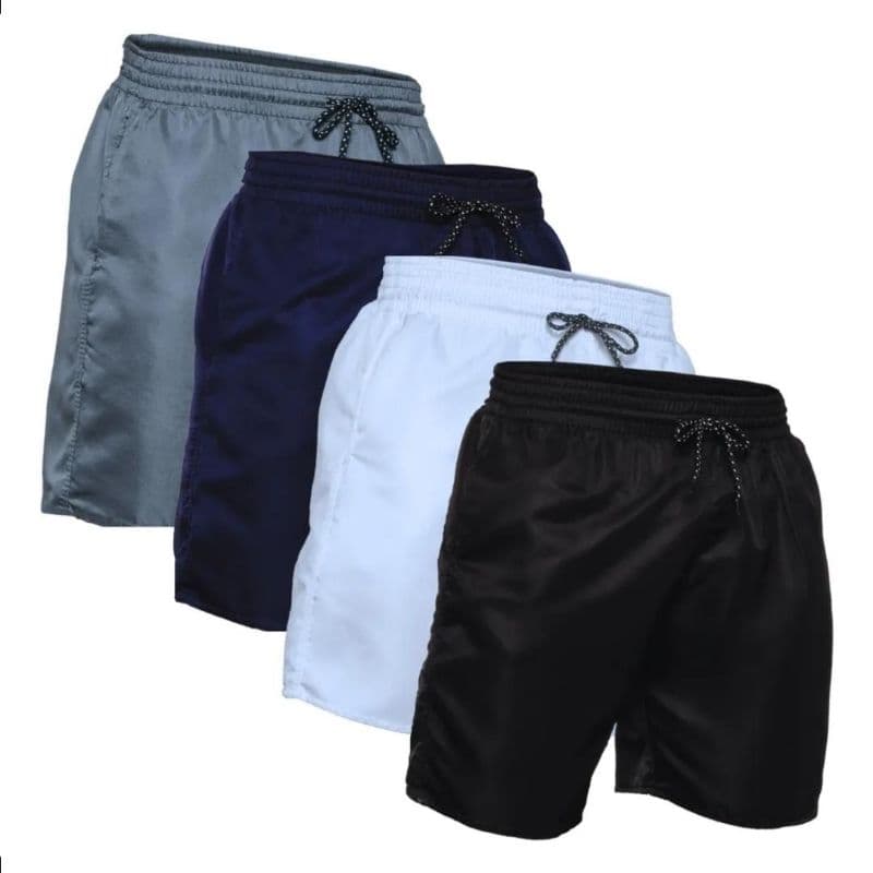 Kit 4 Short Praia Masculino Bermuda Tactel Verão Academia