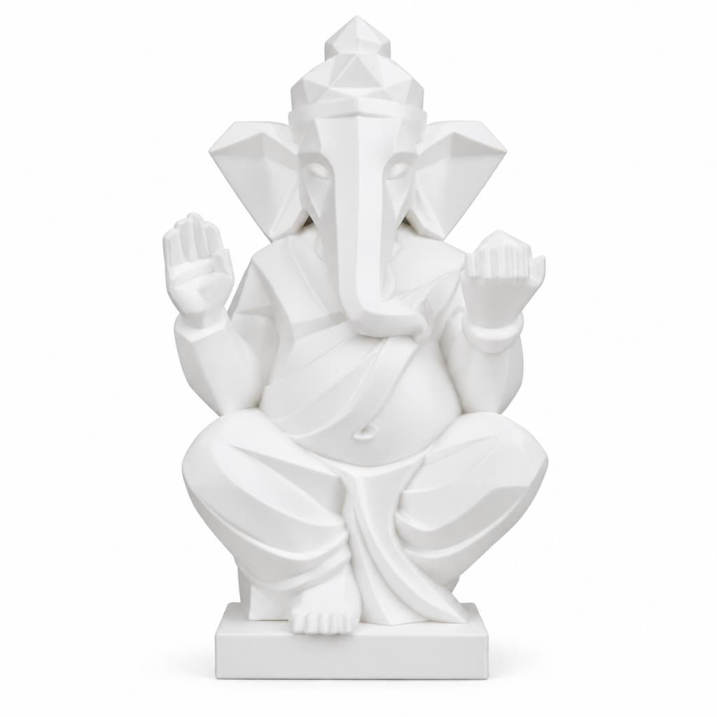 Estátua Ganesha Indiana Decorativa Feng Shui Decoração Sala Quarto Escritório Altar Meditação Zen Várias Cores