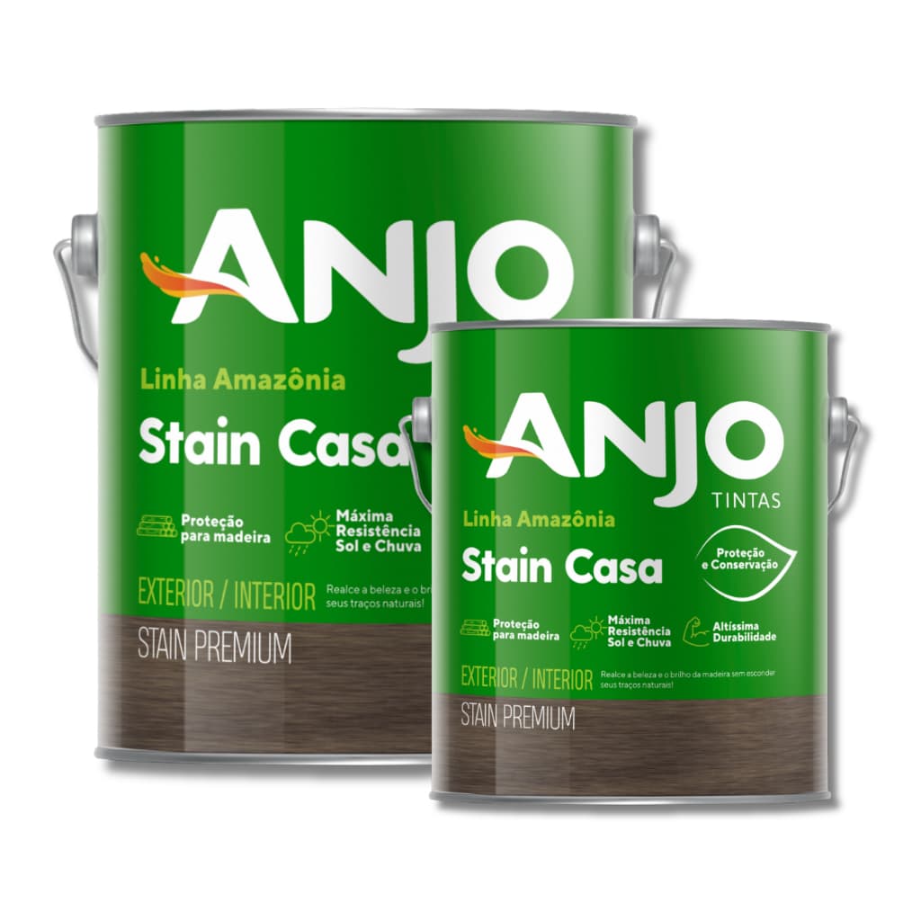 Stain Casa Amazônia Para Madeira Repele Água Acetinado 3,6L/900ML