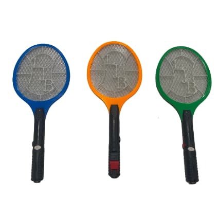 Raquete Elétrica Recarregável Mata Mosquito Mosca Insetos Bivolt 127V - 220V (6010)