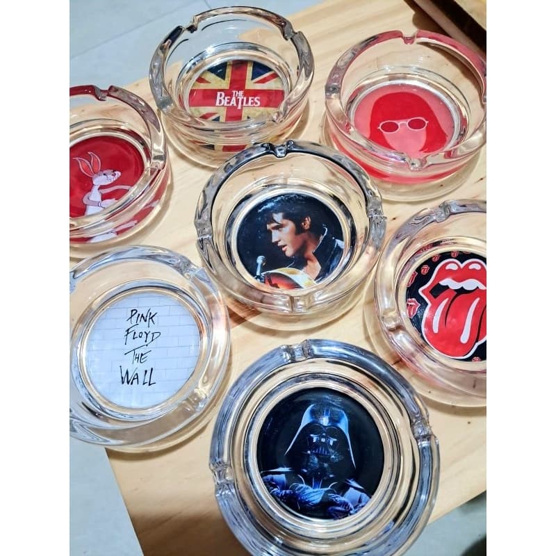 Cinzeiro personalizado Darth Vader, Star Wars, Pink Floyd, Beatles, Elvis, Stones, Rita Lee, Música, Filme, Cinema, Rock