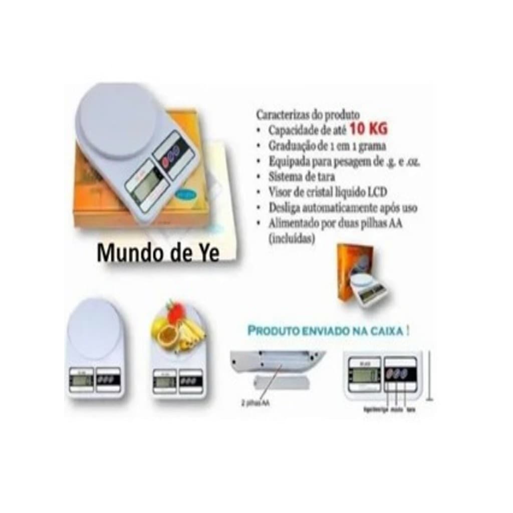 Balanca Digital de Cozinha Alta precisao - Ate 10kg
