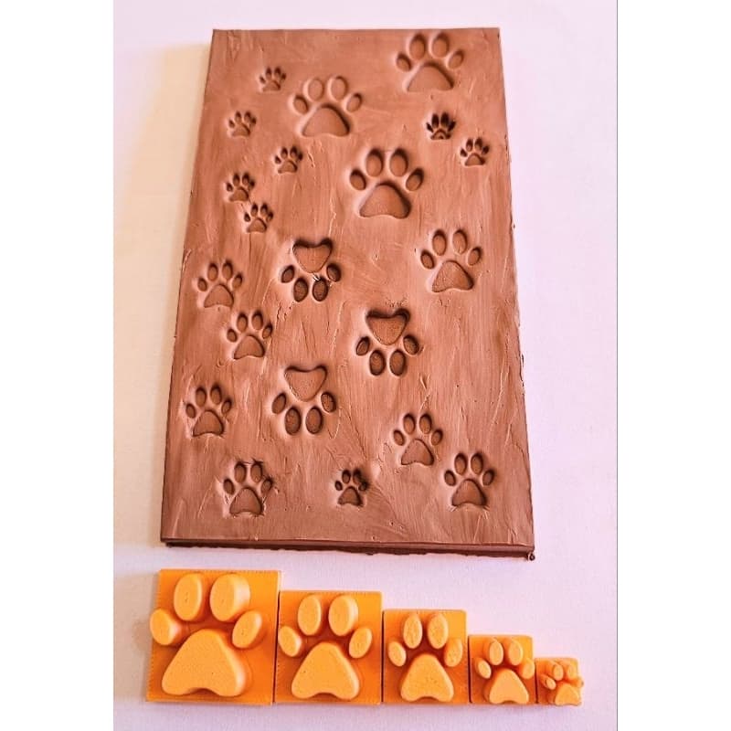 Pata Carimbo Para Massas Biscuit Argila Cerâmica Arte Escultura Modelagem