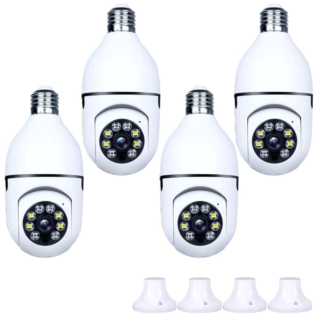 KIT Câmera de Segurança Lâmpada E27 Full HD Visão Noturna WIFI Giratória 360º original - Bivolt