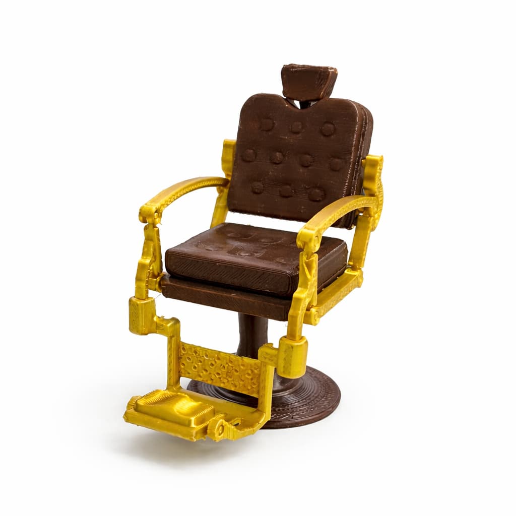 Miniatura Cadeira Articulada de Barbeiro Vintage Decorativa e Decoração Para Barbearia, Salão Masculino Presente Barbeir