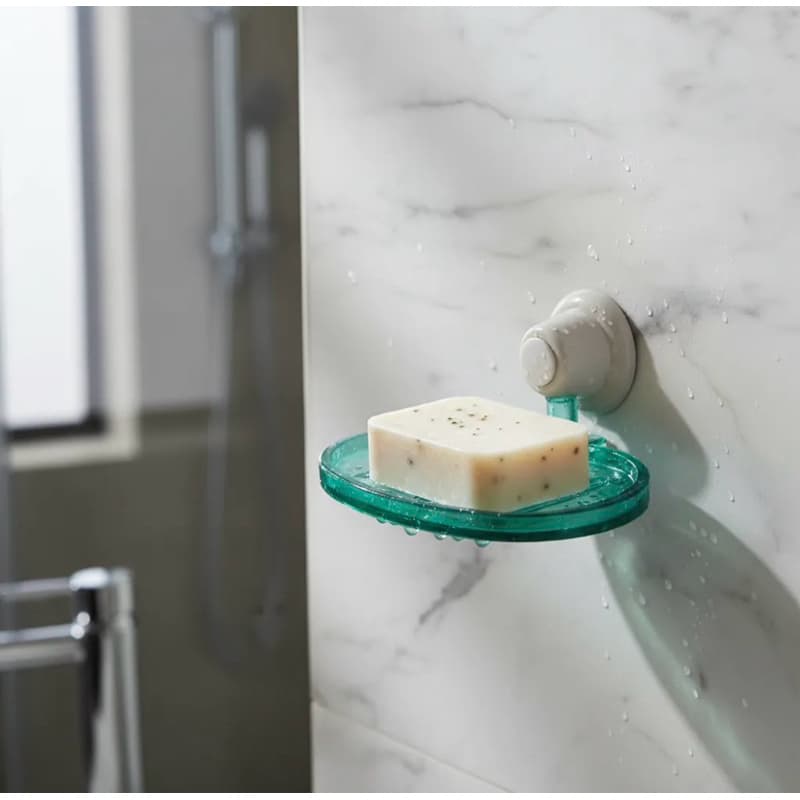 SABONETEIRA VERDE COM BRANCO SUPORTE DE SABONETE BANHEIRO ELEGANTE ✨