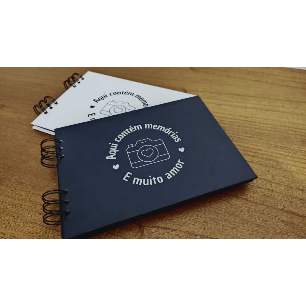 Scrapbook Álbum de Fotos A5 Capa Dura - (Casal, Caderno, Presente, Livro Memórias, Polaroid, Dia dos Professores)