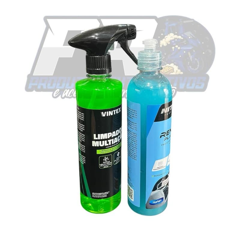 kit renova plástico + limpador multiação 500ml
