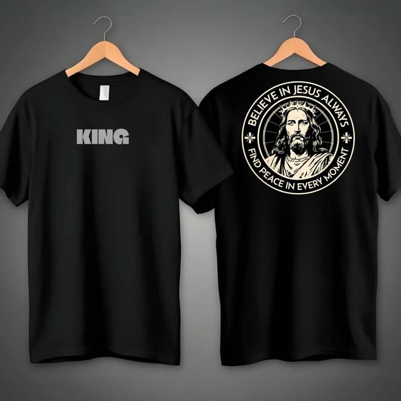 Camiseta Premium Básica T-shirt King Jesus 100% Algodão ultra conforto religiosa cristo