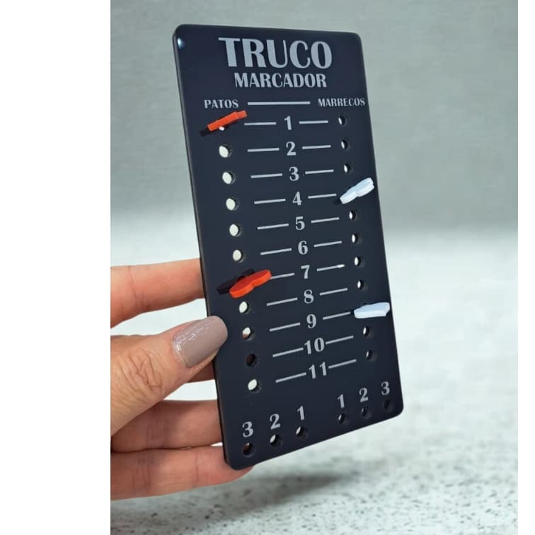 marcador placar de truco de acrílico 2mm preto + mdf 2mm pato verso marreco