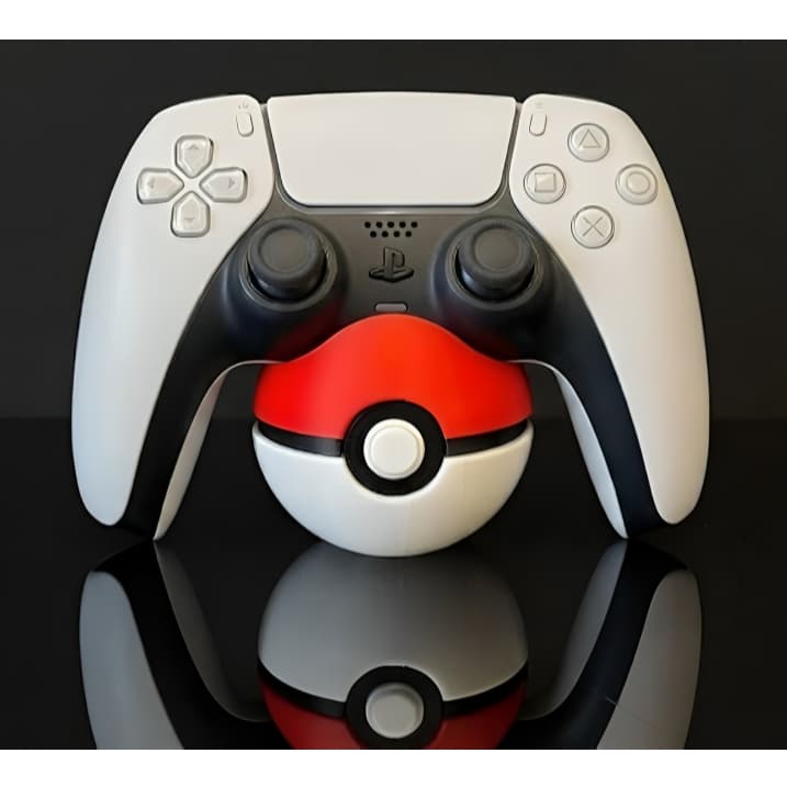 Suporte de Controle Pokebola Pokémon Universal PS5 Xbox Nintendo Switch Joystick Mesa Setup Gamer 3D