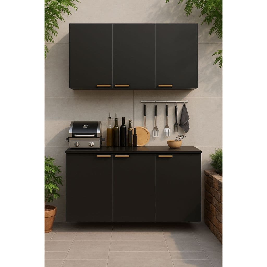 QUEIMA DE ESTOQUE Aparador Cantinho do Café com Armário Aéreo – Perfeito para Sala e Cozinha