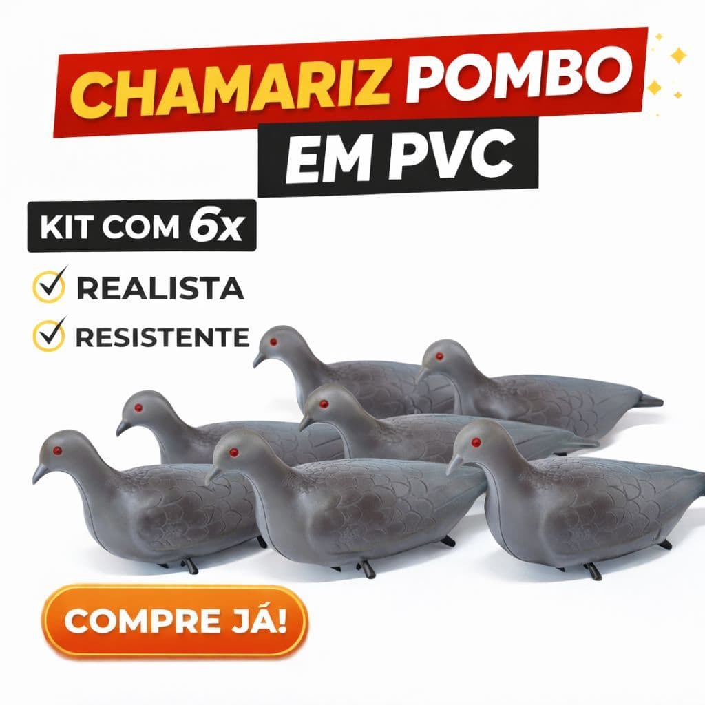 Kit com 6 Pombos Falsos para chamariz ou decoração PVC