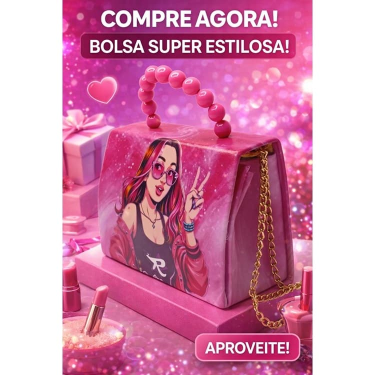 Bolsa Bolsinha Blogueira Personagem Emilly Vick Dos Rosa