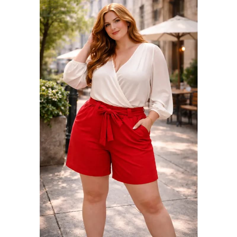 bermuda plus size viscolycra meia coxa bolsas e cintos tamanho grande do 46 ao 68