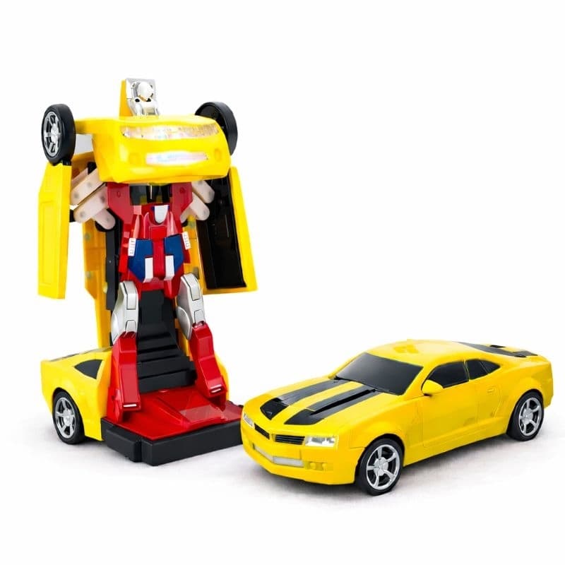 Carrinho Transformes Robô 2 em 1 Infantil Camâro Amarelo