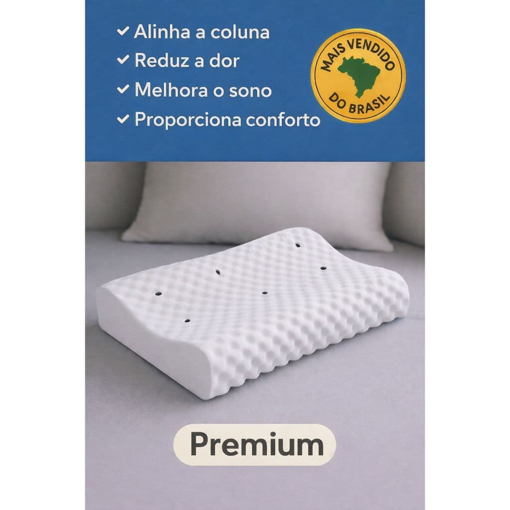 Travesseiro Cervical Ergonômico Anti Dor