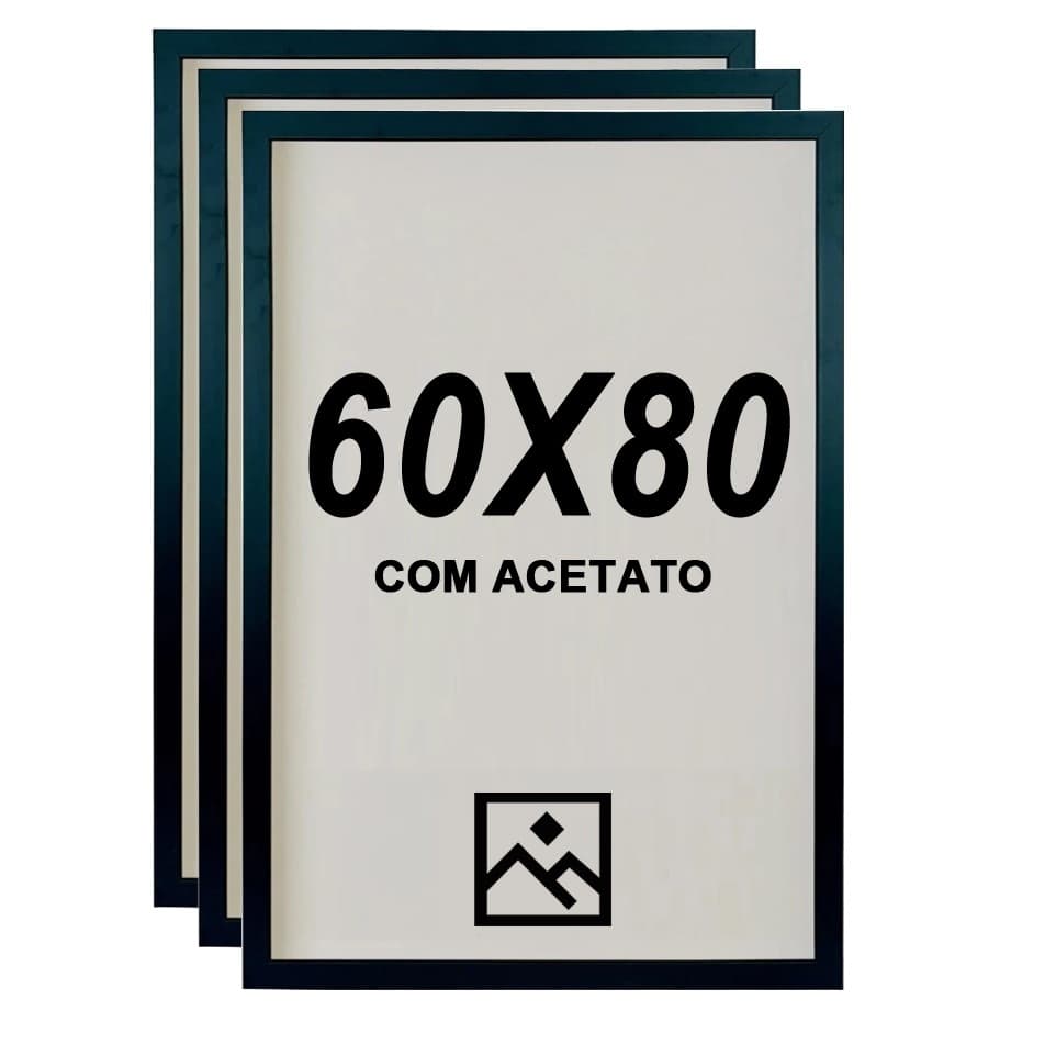 Kit 3 Quadros Moldura 60x80 cm - POSTER