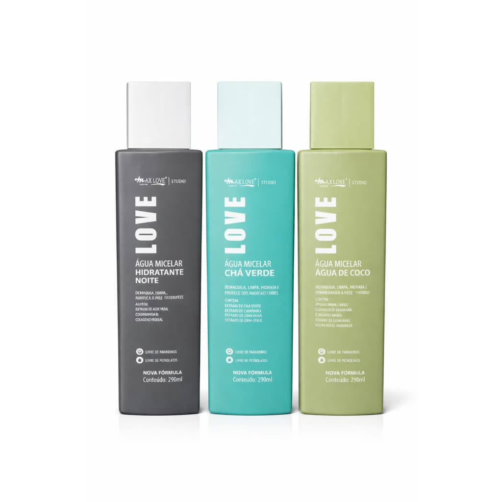 Kit  Demaquilante Água Micelar Max Love – Limpeza Completa e Cuidado para Todos os Momentos
