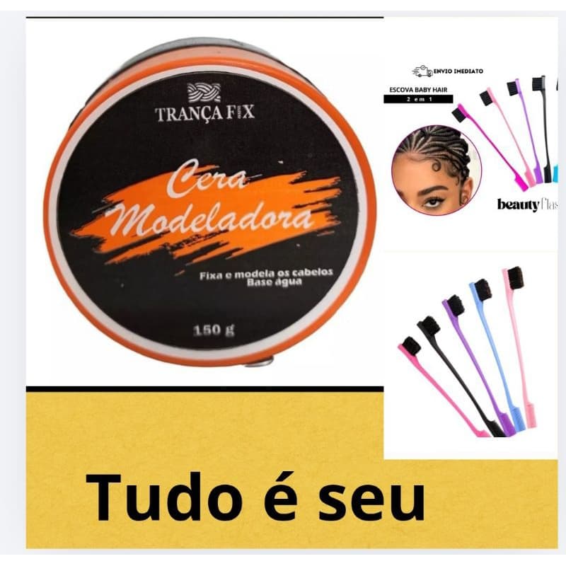 cera pasta capilar modelador 150g fixa profissional Cera Modeladora Para Baby Hair Box Braids Tranças Fix