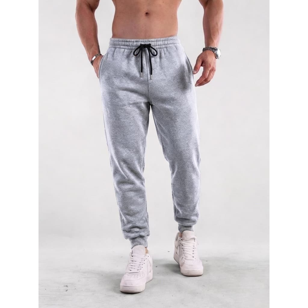 Calça de Moletom Jogger Masculina Premium Confortável Casual Esportiva com Bolso Elástico Academia Inverno